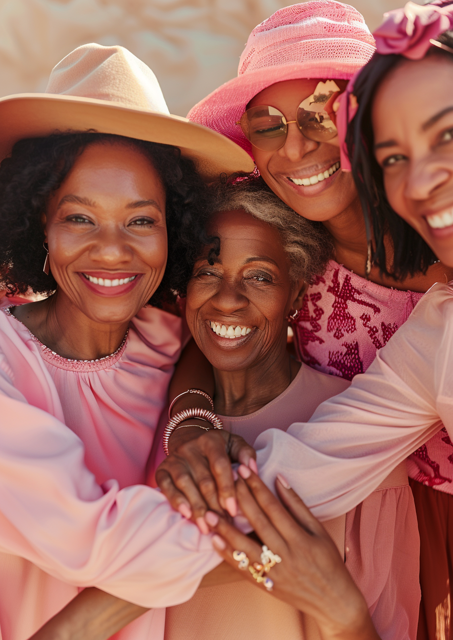 Image of four women of different ages smiling.